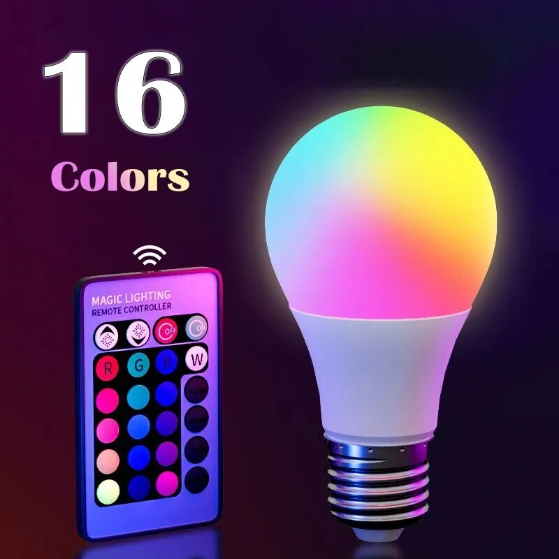 Smart Home News - 16 Colors RGB Bulb LED Multicolor