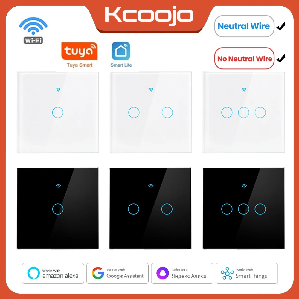 Smart Home Alexa - Tuya Wifi EU Smart Switches 1/2/3/4Gang