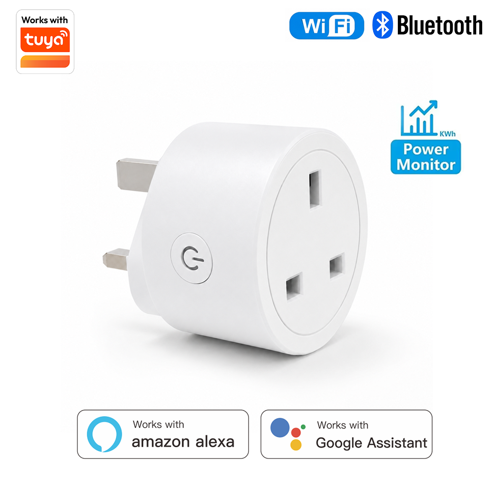 Smart Home Elements - Tuya UK-Standard Smart Plug Wi-Fi Bluetooth
