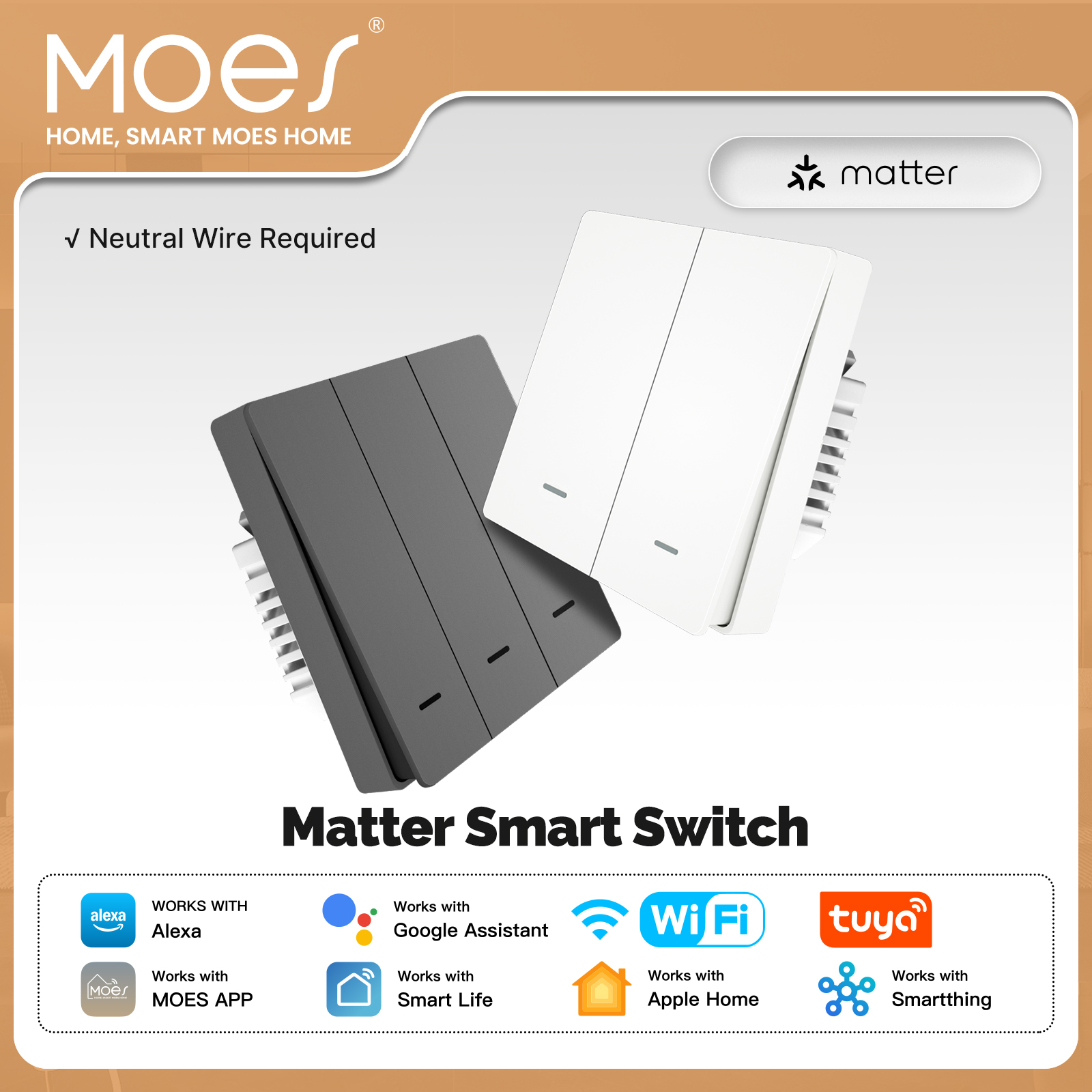 Smart Home Group - MOES Matter Tuya WiFi Smart Light