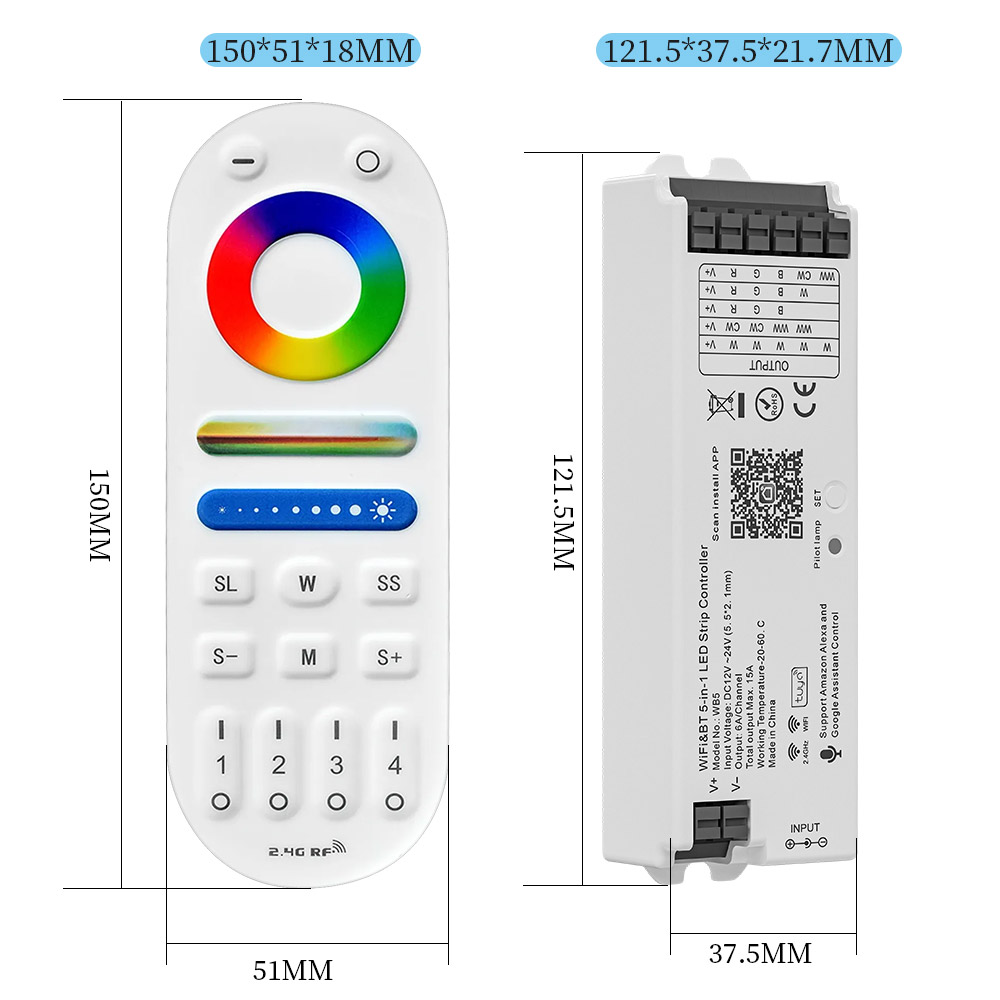 WB5 WiFi  Bluetooth 5 in 1 LED - Wifi Led Dimmer reseña y precio