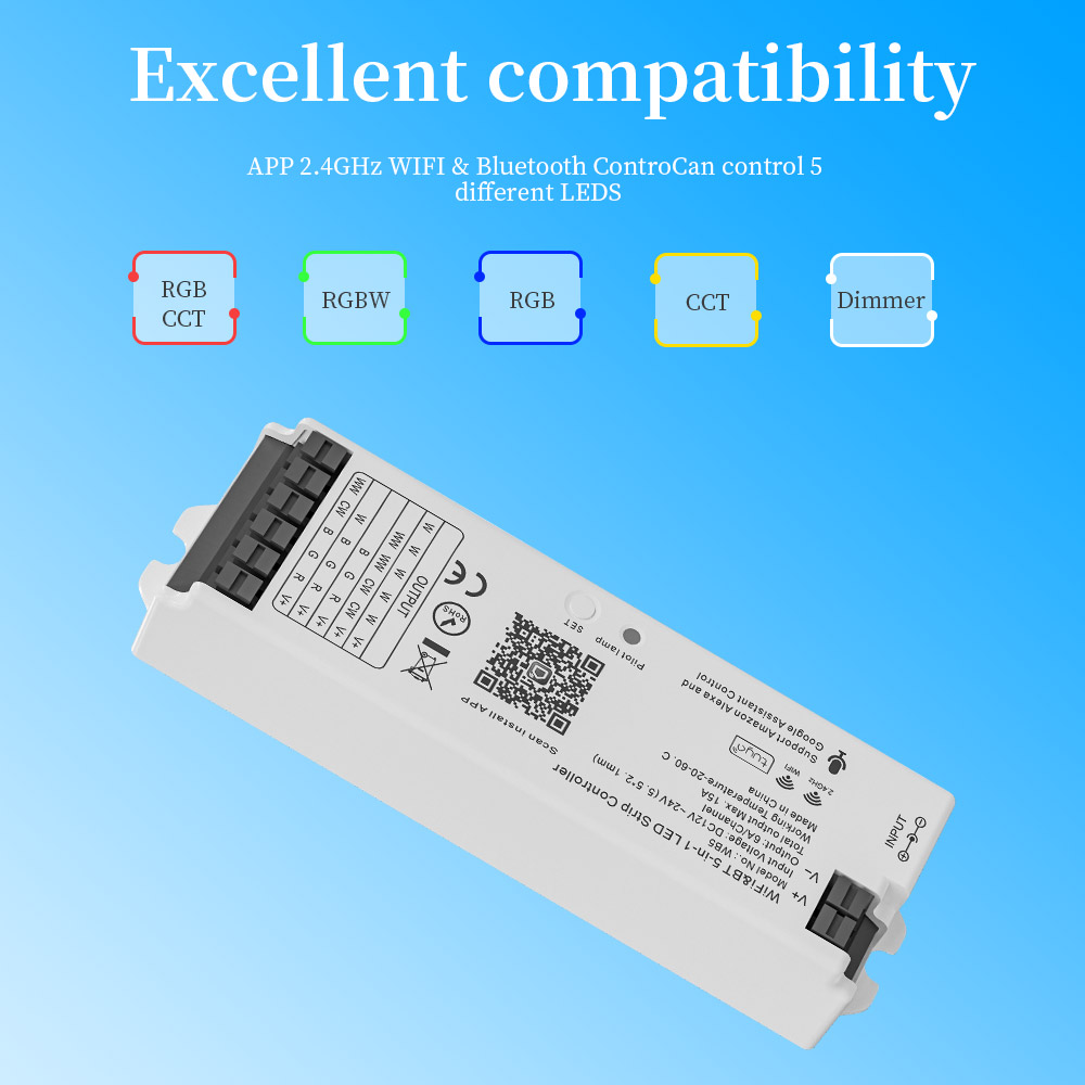 WB5 WiFi  Bluetooth 5 in 1 LED - Wifi Led Dimmer reseña y precio