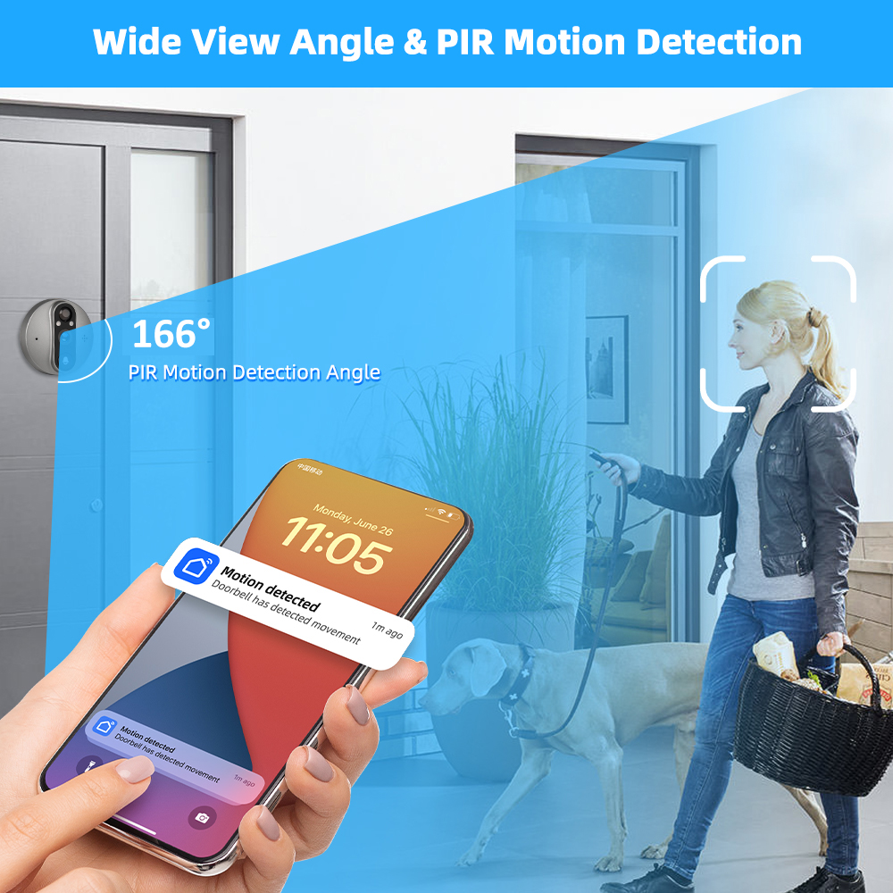 3MP WiFi Smart Tuya Peephole 5 - Smart Home Video Doorbell reseña y precio