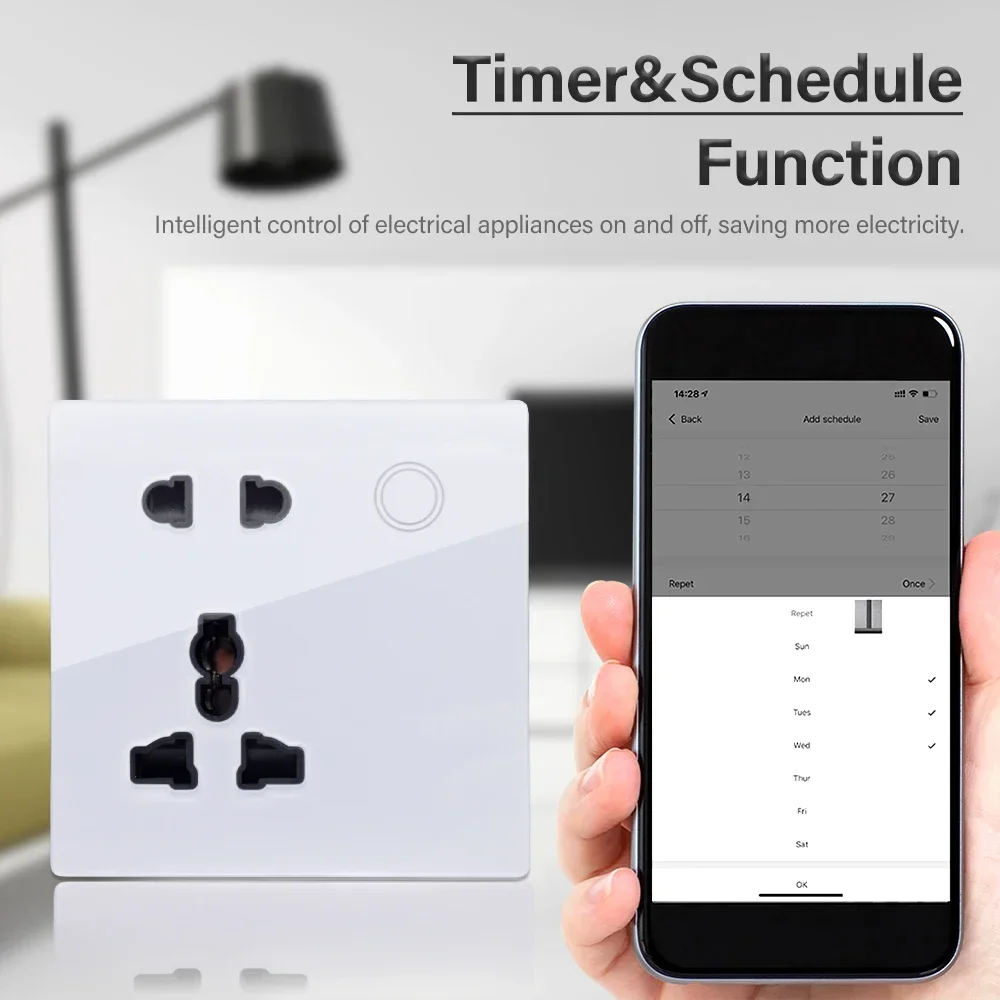 Customized Smart WiFi Wall Soc - Smart Wall Socket reseña y precio