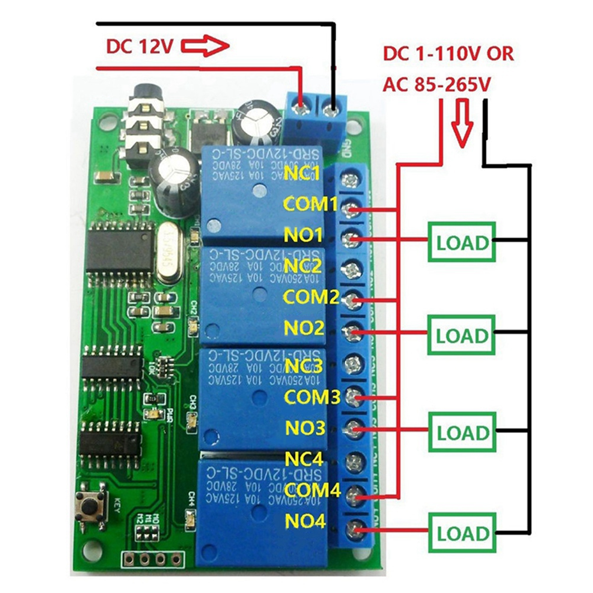 N495R-AD22B04 4 Channel Relay  - Smart Home With Plc reseña y precio