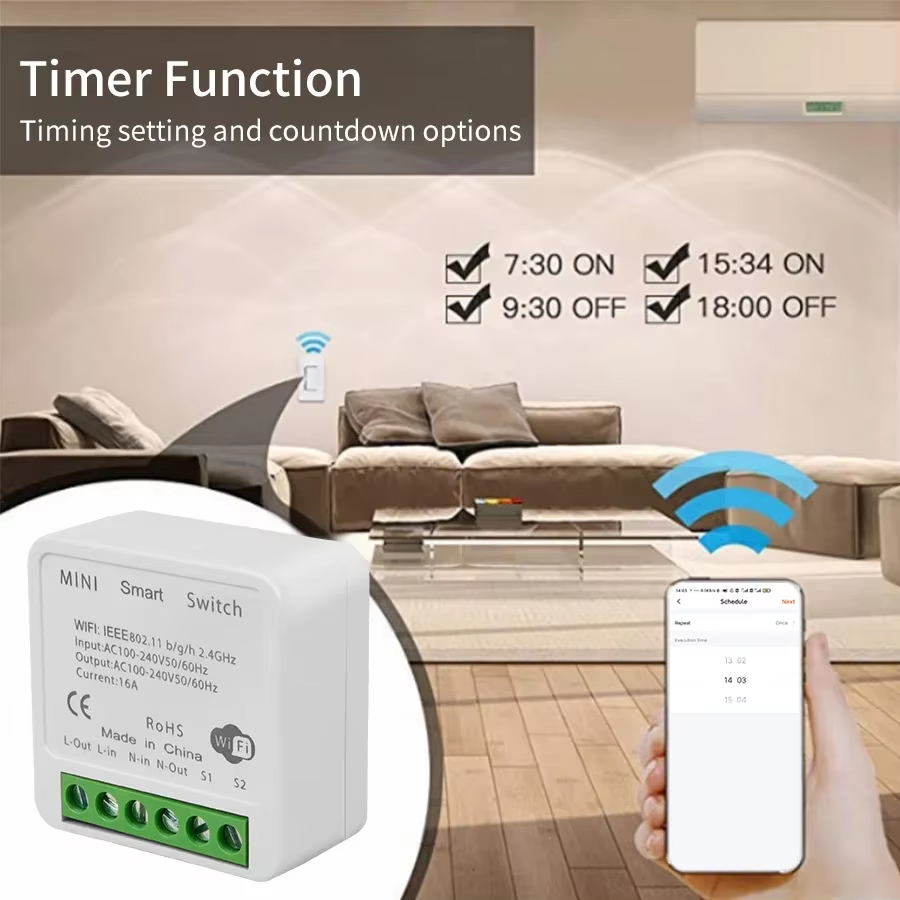 16A 20A WiFi Smart Switch 2-Wa - Smart Home Alexa reseña y precio