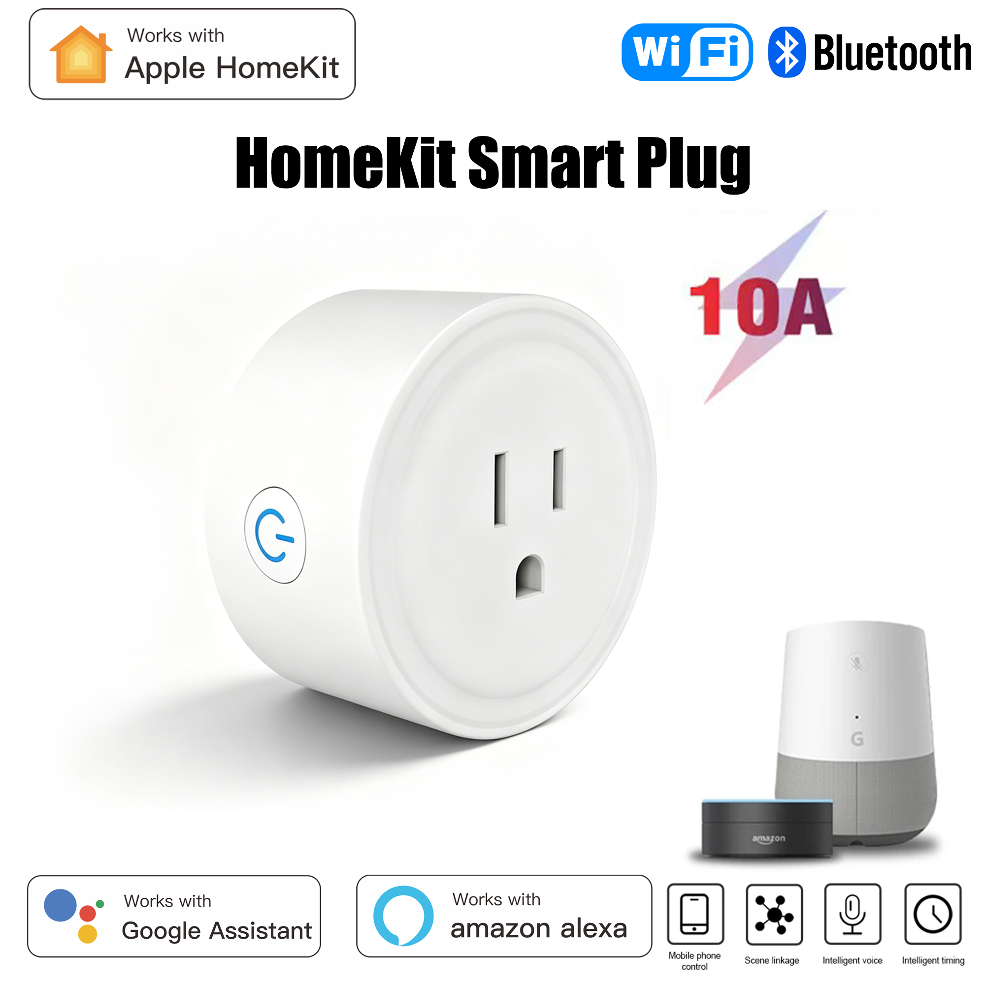 HomeKit US Round Smart Plug 10 - Smart Home Group reseña y precio