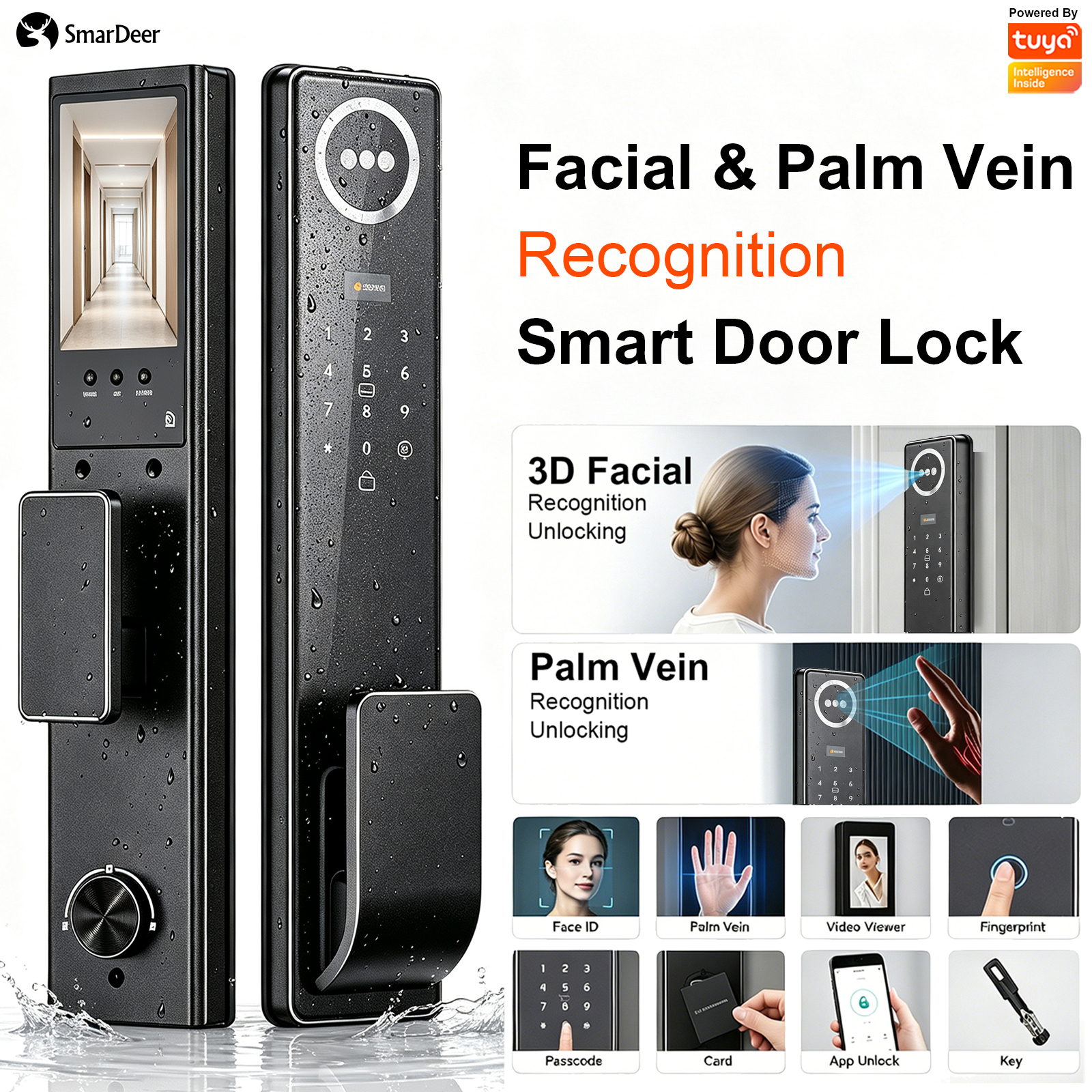 3D Face & Palm Vein Smart Door - Smart Home Video Doorbell reseña y precio