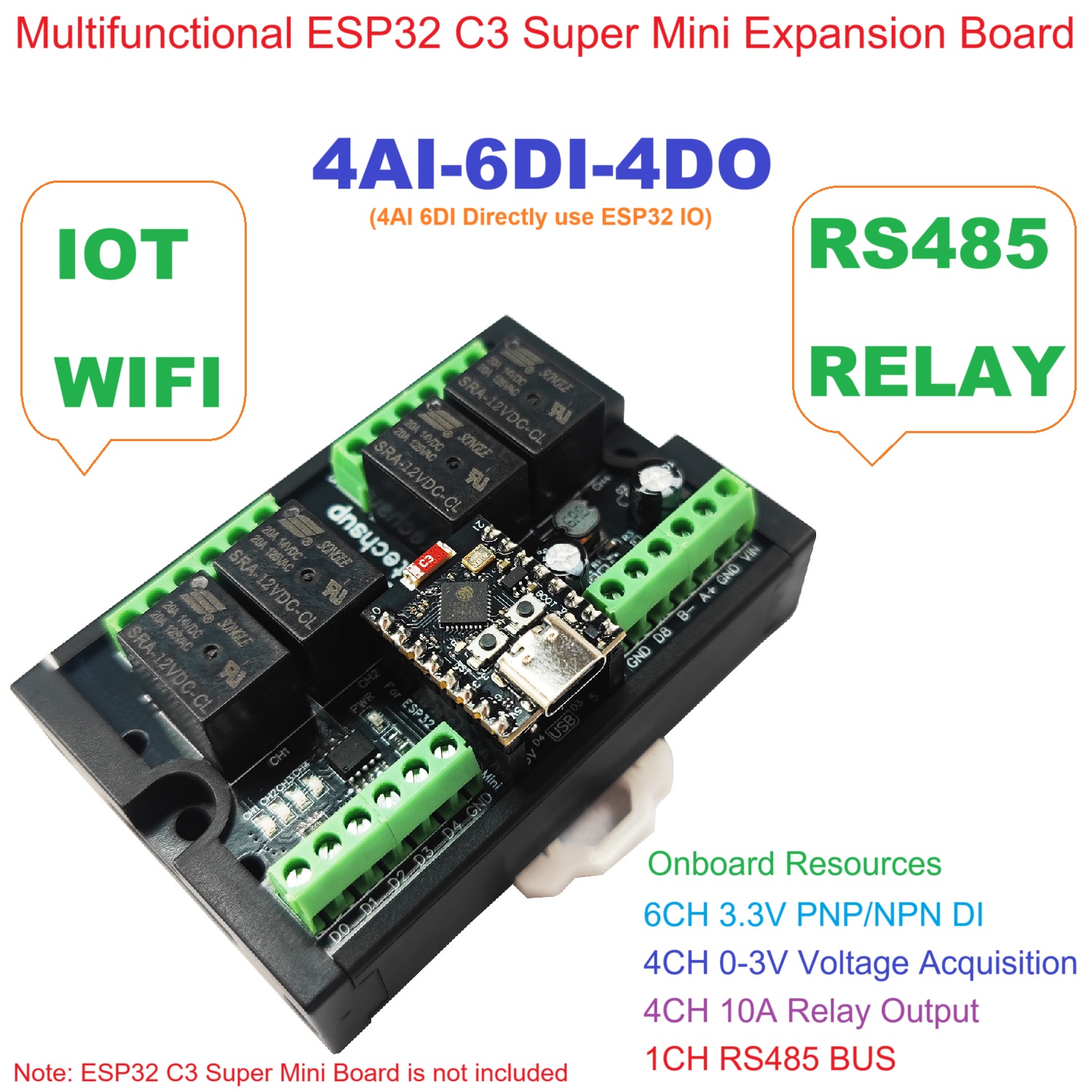 ESC3B04 ESP32-C3 Industrial Re - Smart Home With Plc reseña y precio