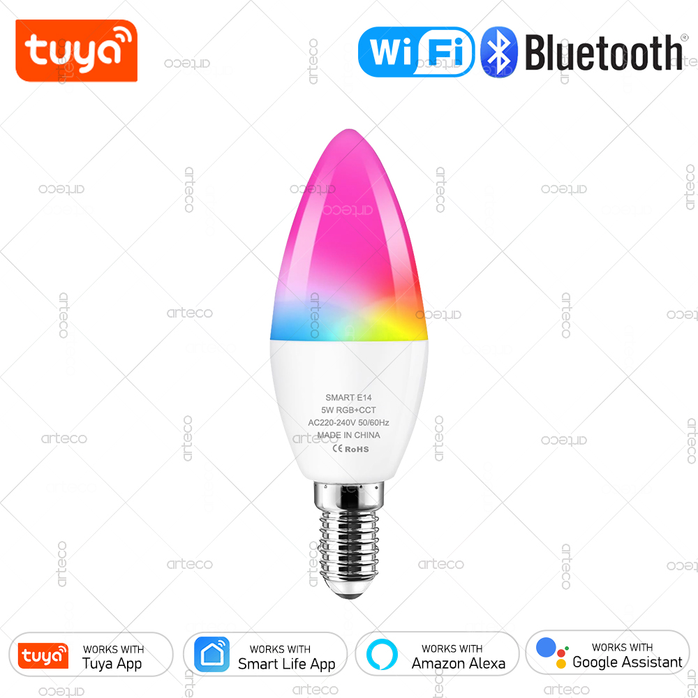 Tuya E14 Candle Lamp Smart Lif - Wifi Led Dimmer reseña y precio