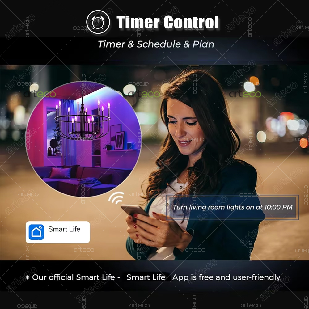 Tuya E14 Candle Lamp Smart Lif - Wifi Led Dimmer reseña y precio