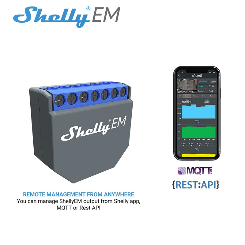 SHELLY EM Wifi Smart Life Cont - Smart Home Alexa reseña y precio