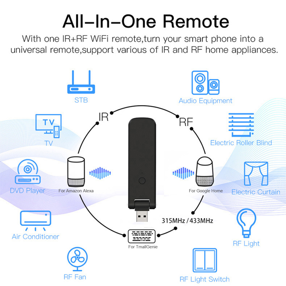 1Pc Smart RF IR Remote Control - Smart Home Energy reseña y precio