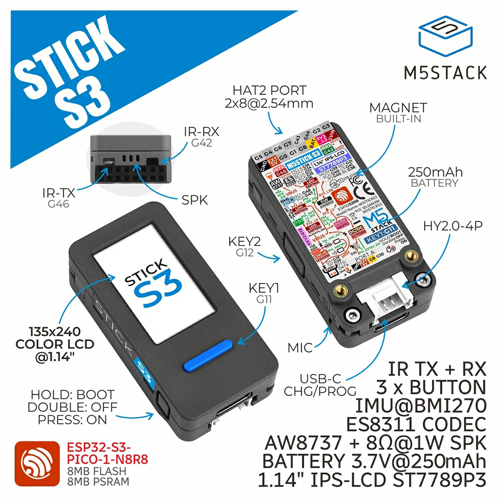 M5Stack M5StickS3 ESP32-S3 IoT - Smart Home Kit reseña y precio