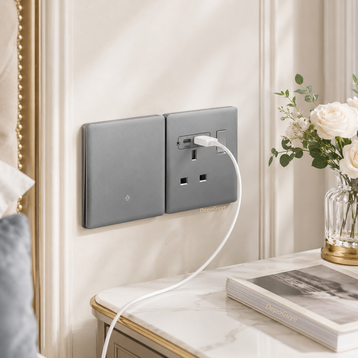 Ultra-Thin UK Power Socket 13A - Smart Wall Socket reseña y precio