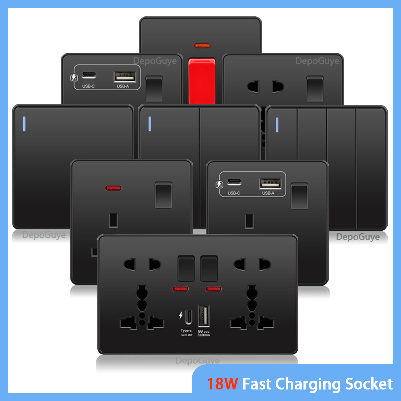 Universal Black USB Type-C 18W - Smart Wall Socket reseña y precio