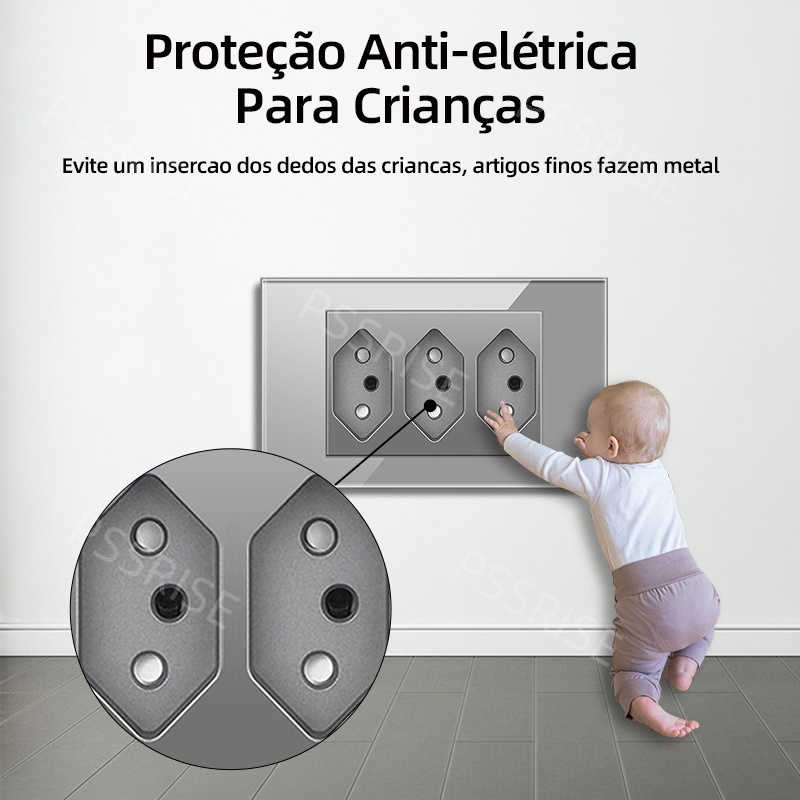 PSSRISE Grey Glass Full-paddle - Smart Wall Socket reseña y precio