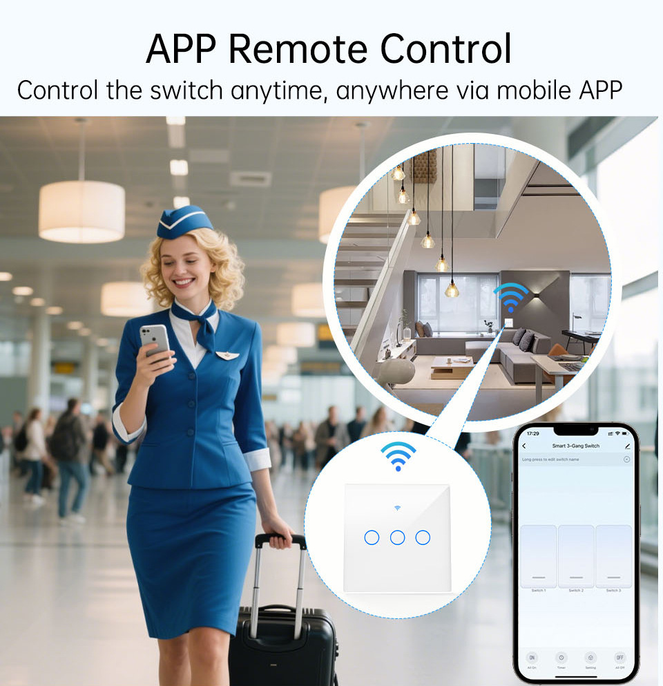 WiFi RF 433mhz Touch Wall Ligh - Smart Home Alexa reseña y precio