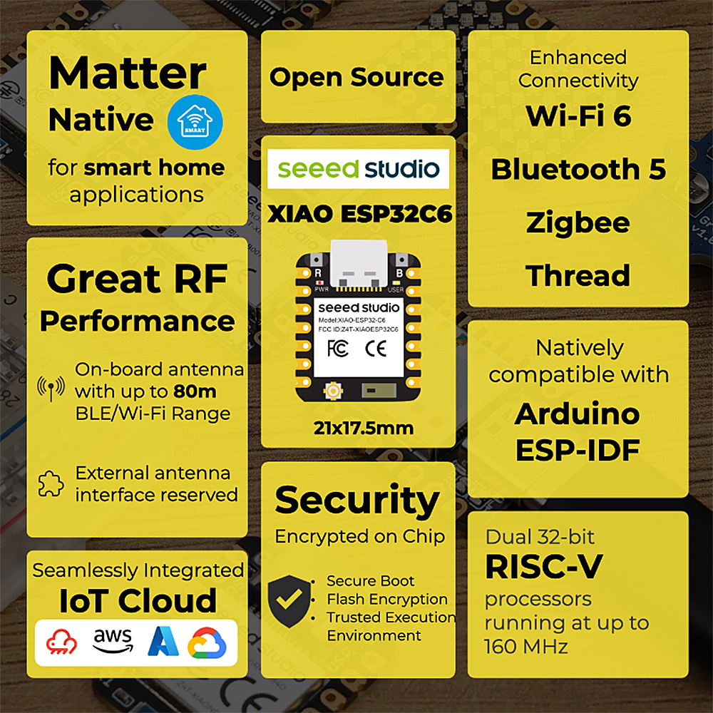 XIAO ESP32-C6 3Pcs Development - Smart Home Arduino reseña y precio