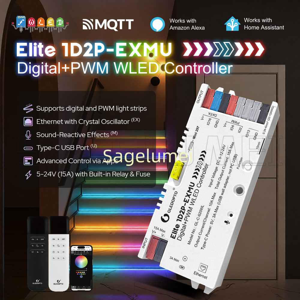 WLED Controller Elite 1D2P-EXM - Wifi Led Dimmer reseña y precio