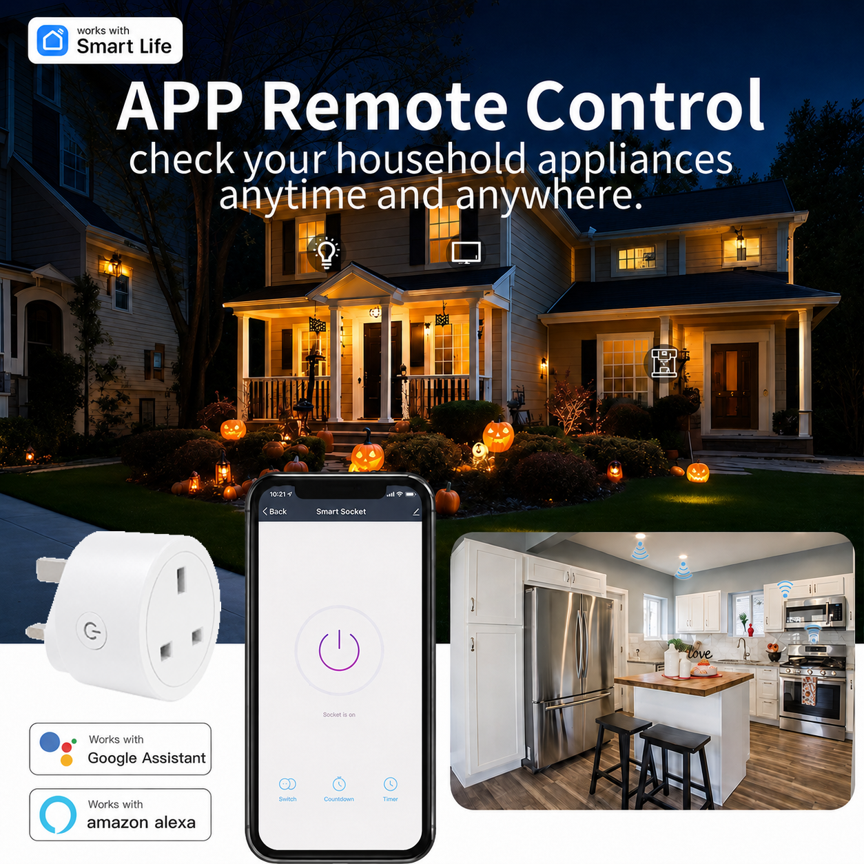 Tuya UK-Standard Smart Plug Wi - Smart Home Elements reseña y precio