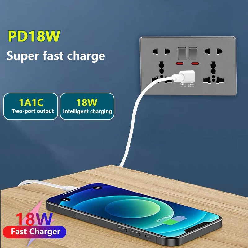 UK 13A with USB Type-c 18W Qui - Smart Wall Socket reseña y precio