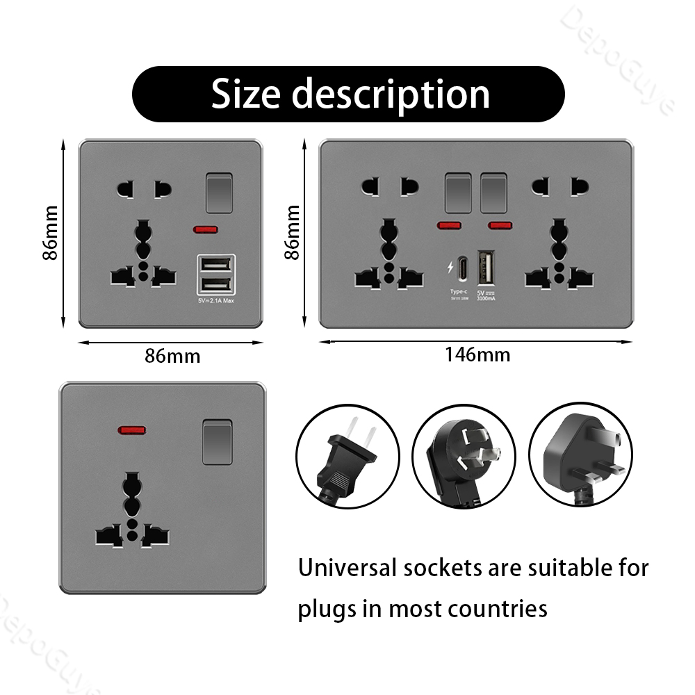 UK 13A with USB Type-c 18W Qui - Smart Wall Socket reseña y precio