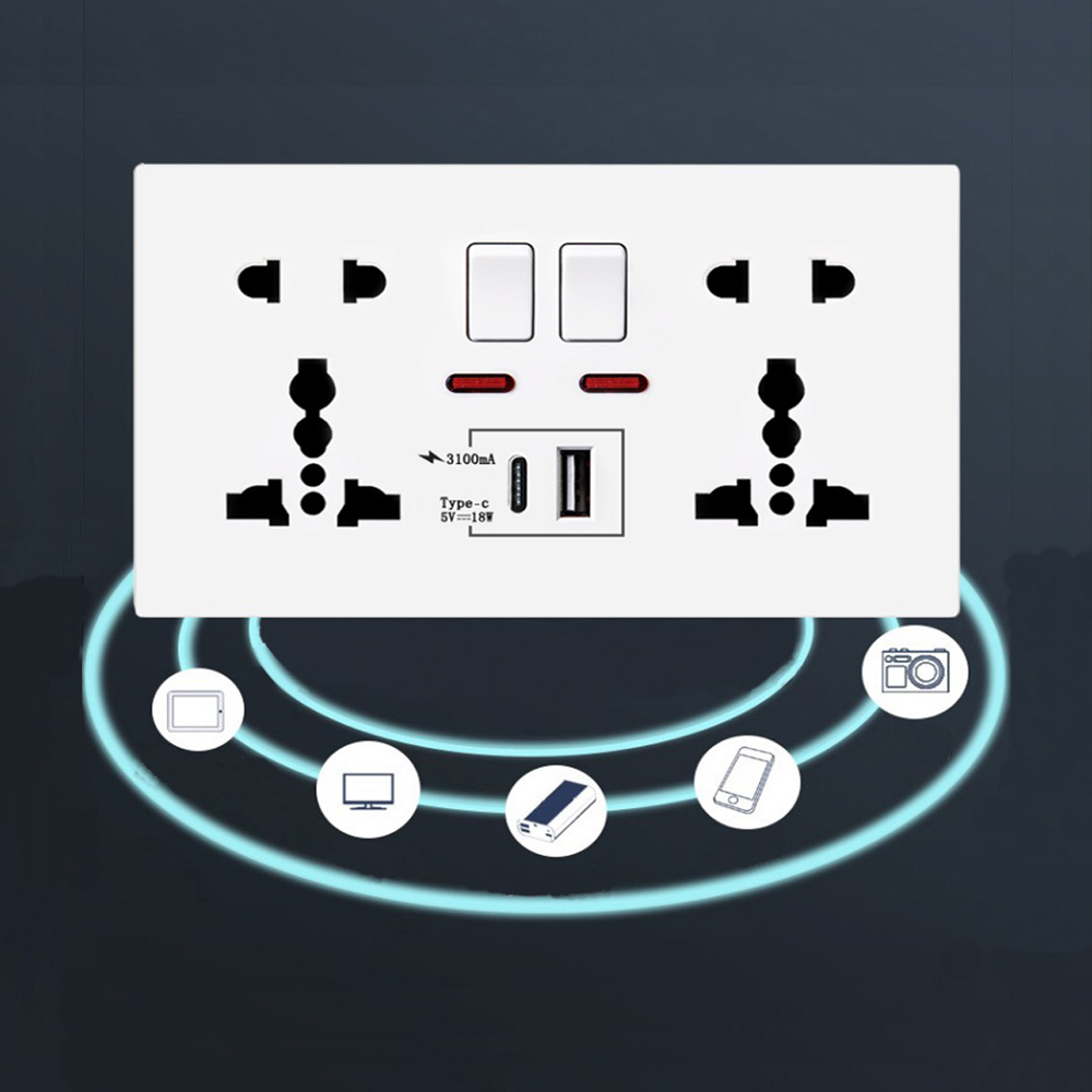 18W Type-C Fast Charge Wall Ou - Smart Wall Socket reseña y precio