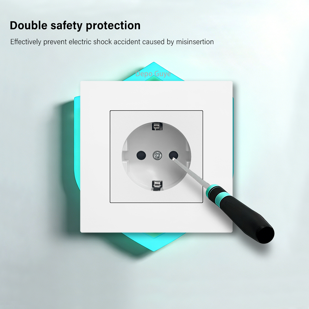 White EU standard electrical w - Smart Wall Socket reseña y precio