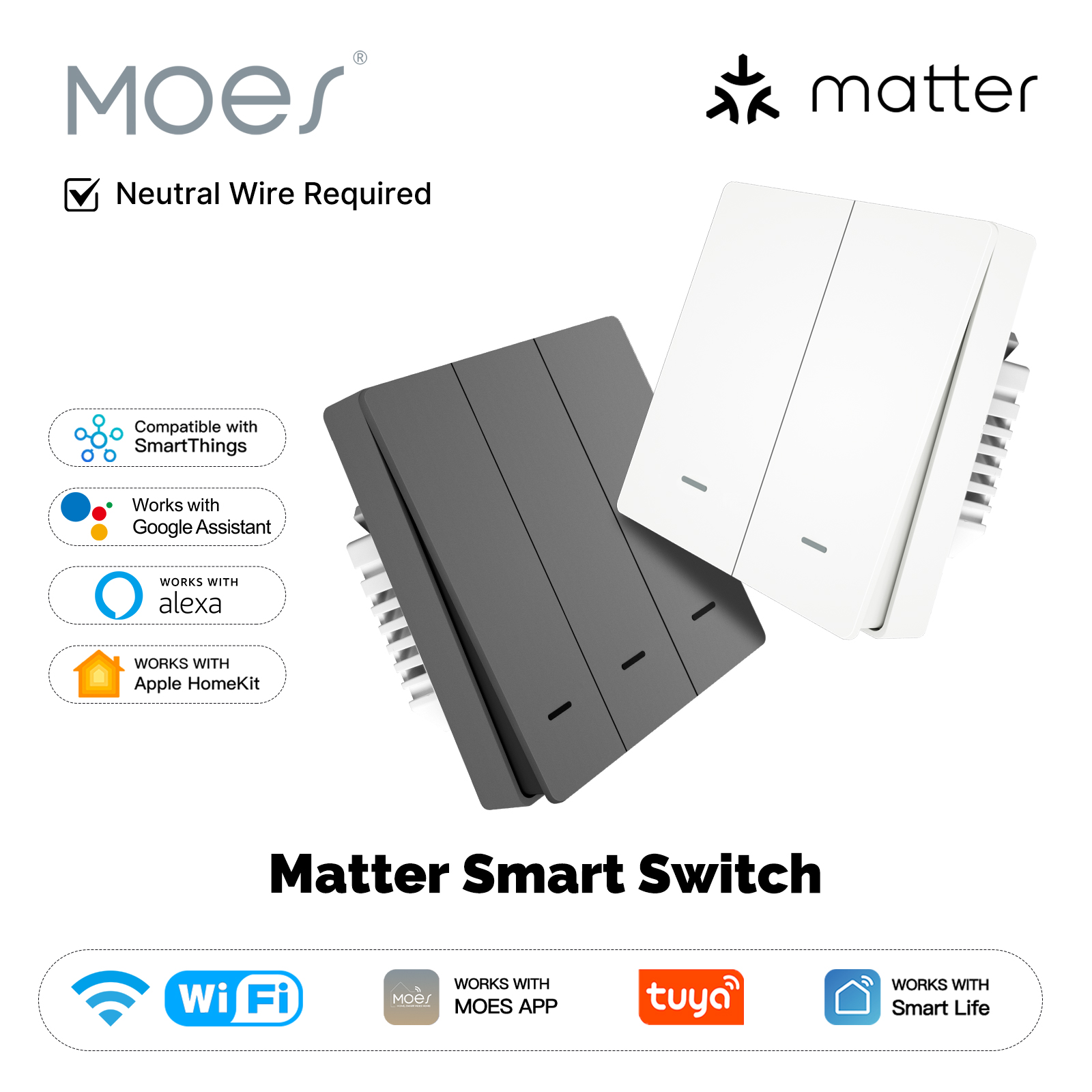 MOES Matter Tuya WiFi Smart Li - Smart Home Alexa reseña y precio