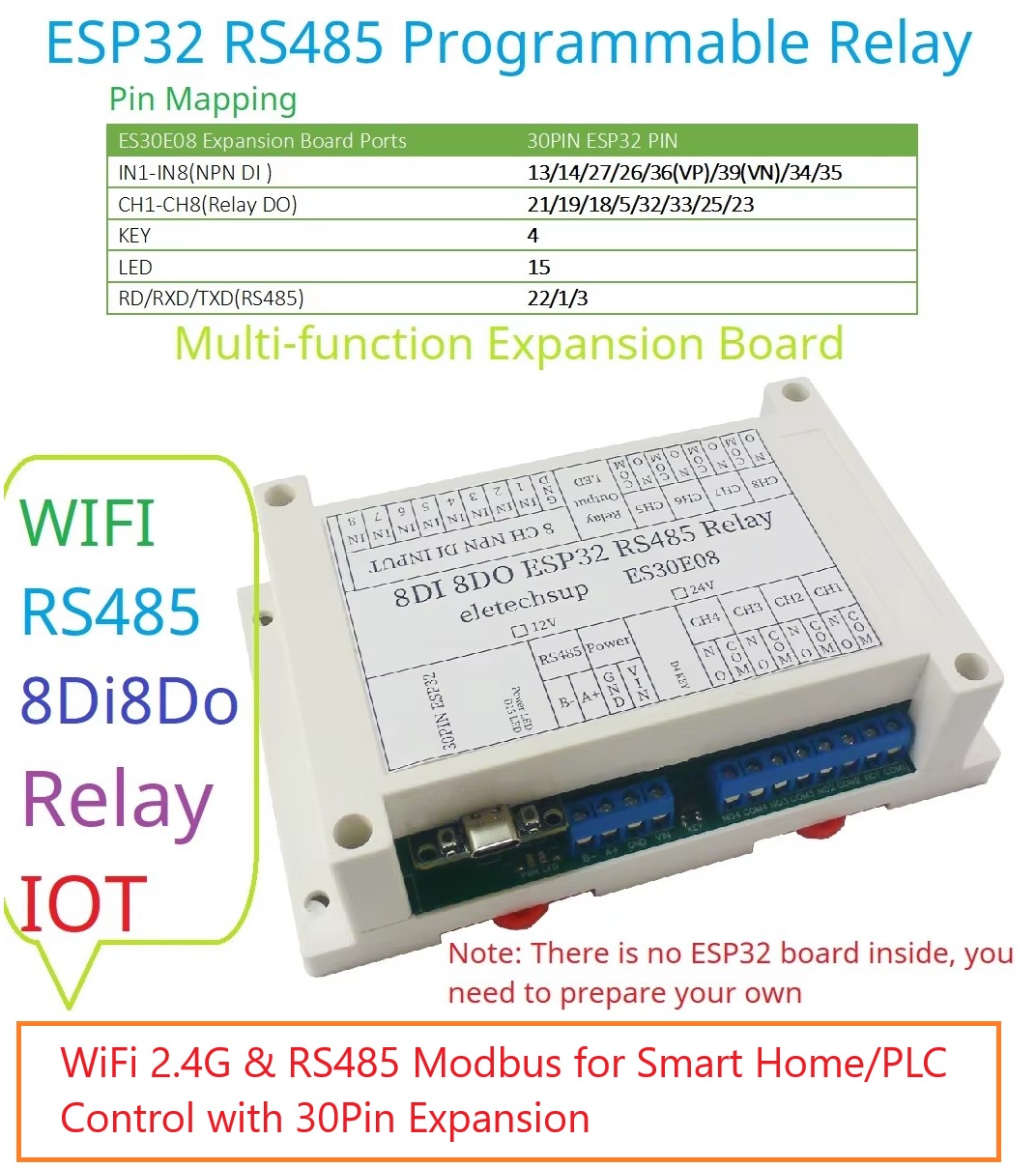 ESP32 8CH Programmable Relay M - Smart Home With Plc reseña y precio
