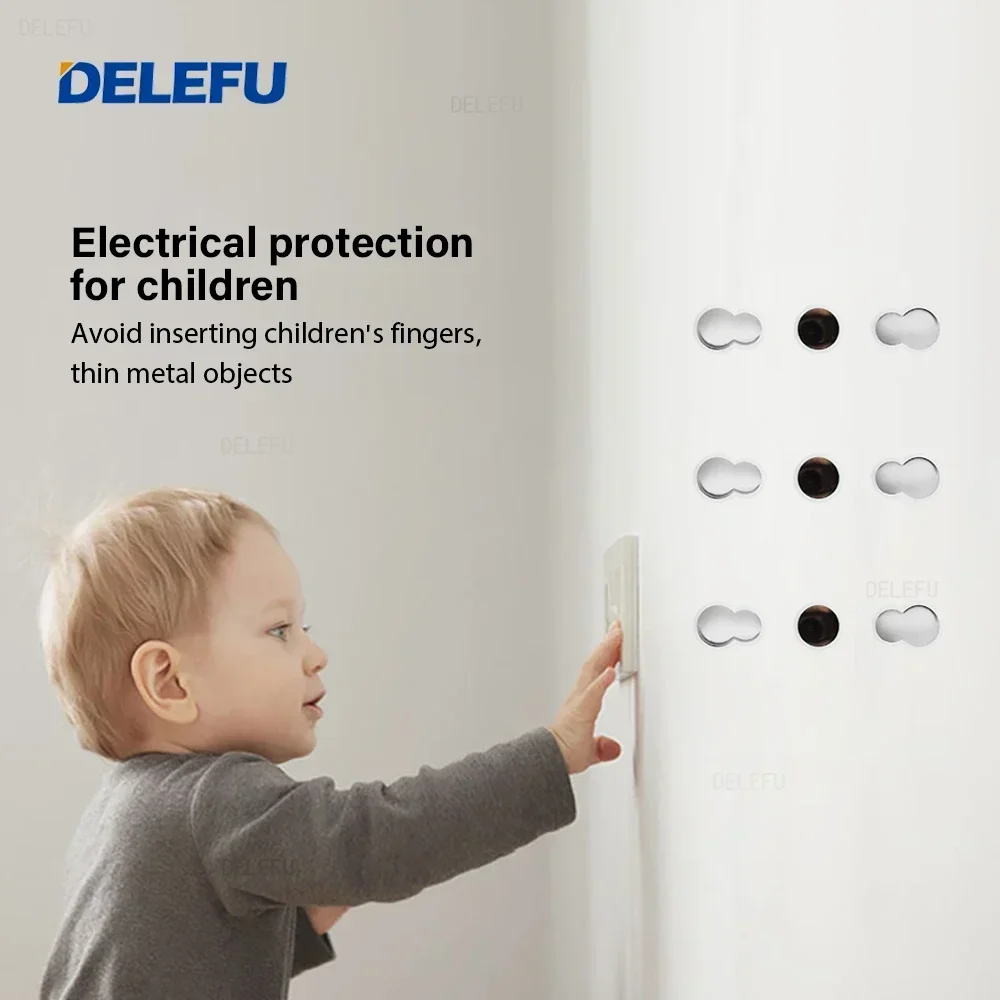 DELEFU Black Retardant PC Ital - Smart Wall Socket reseña y precio
