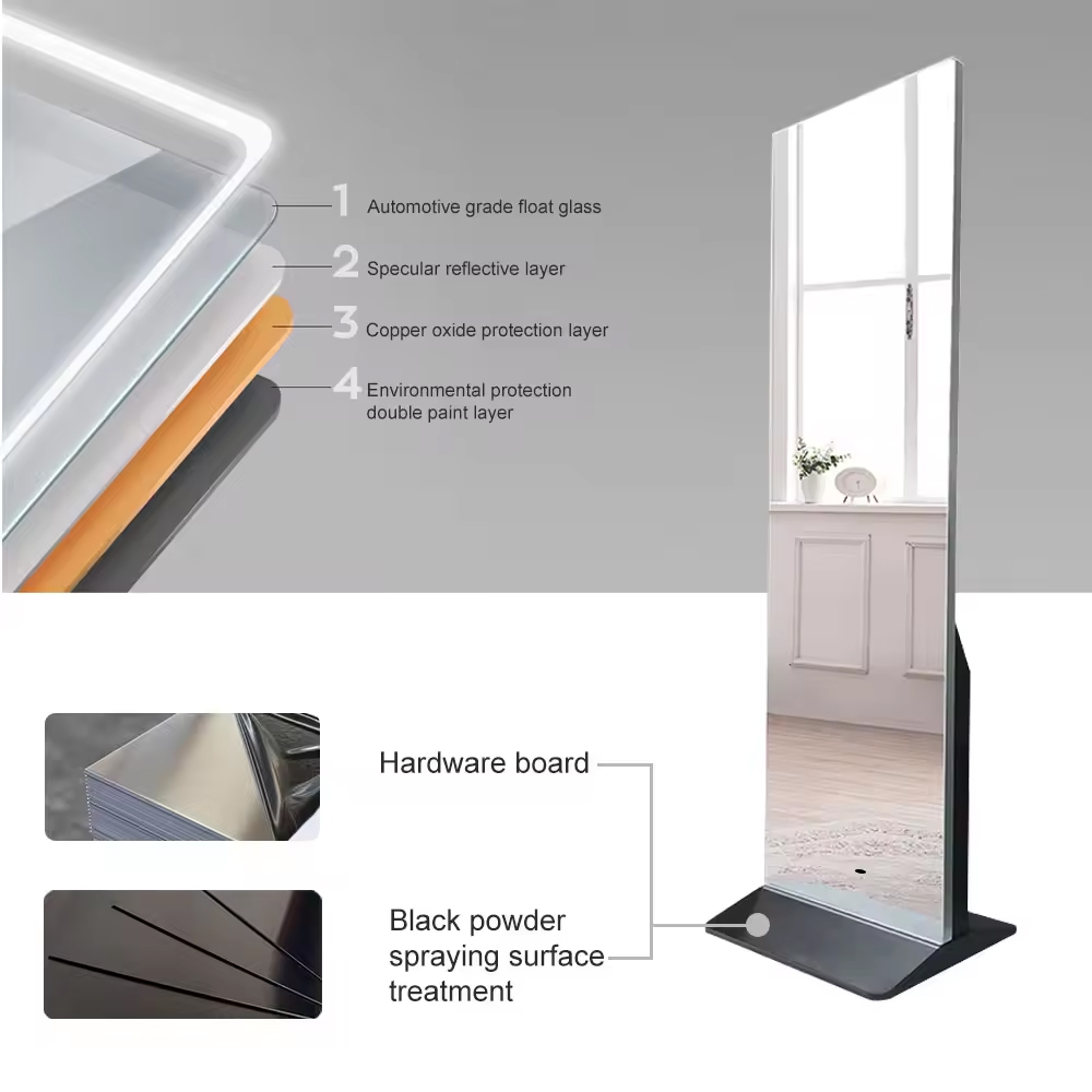 LCD smart touch digital signag - Smart Home Gym Mirror reseña y precio