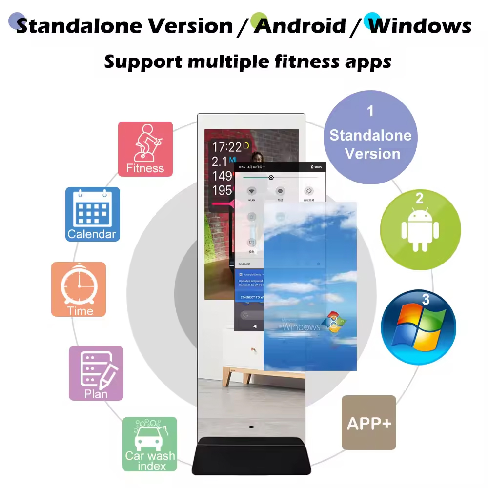 LCD smart touch digital signag - Smart Home Gym Mirror reseña y precio