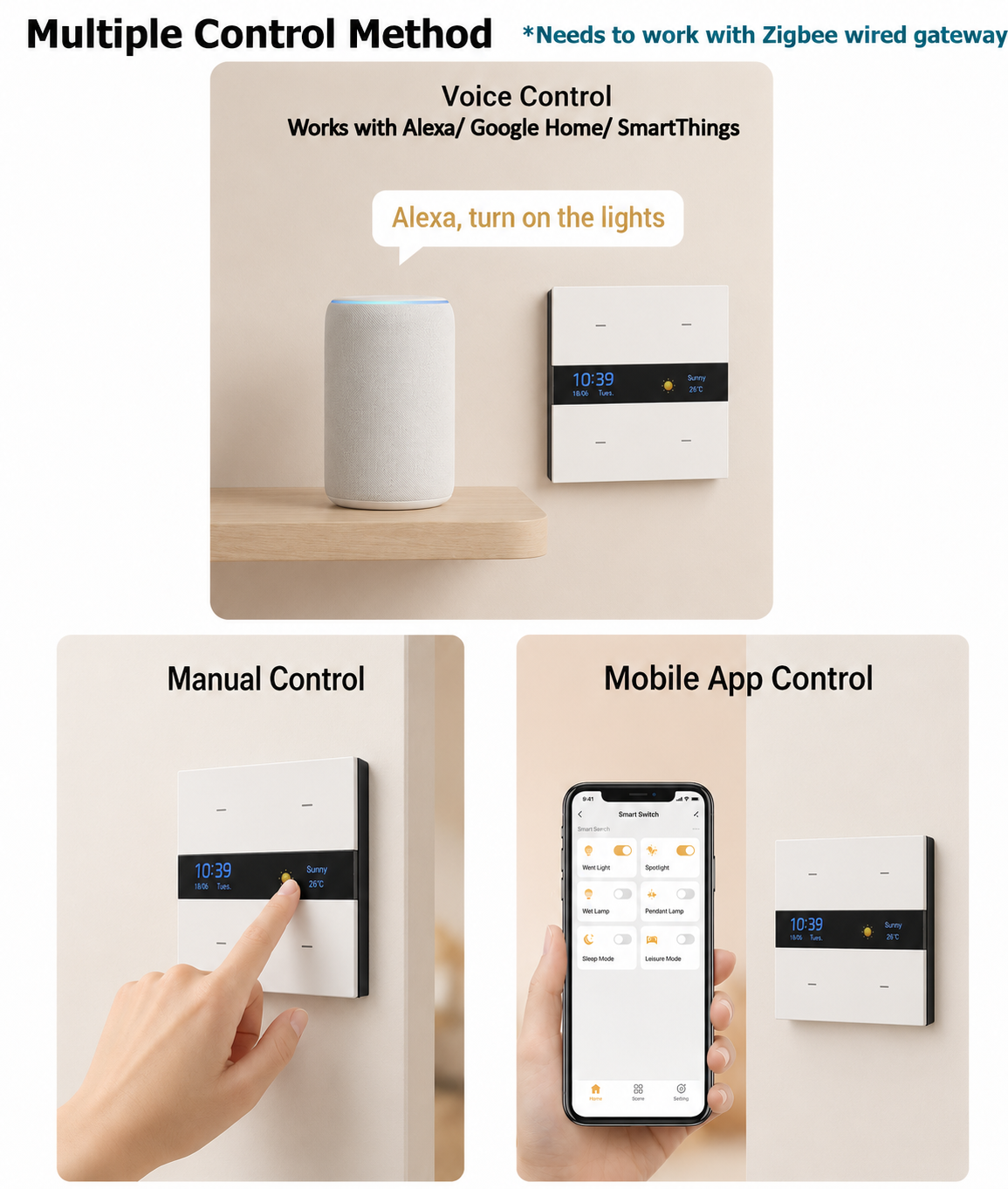 M8 Pro Zigbee Smart Switch Pan - Smart Wall Socket reseña y precio