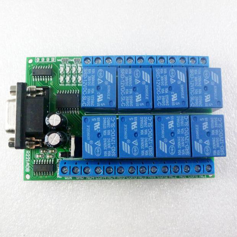 8 Channel DC 12V RS232 Relay B - Smart Home With Plc reseña y precio