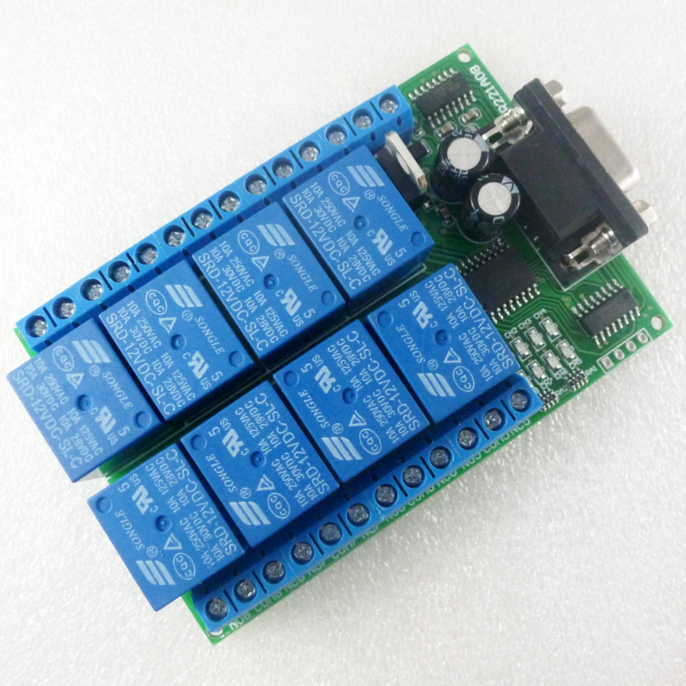 8 Channel DC 12V RS232 Relay B - Smart Home With Plc reseña y precio