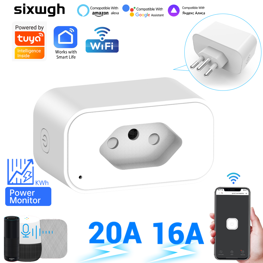 Tuya WiFi Smart Socket Brazil  - Smart Wall Socket reseña y precio