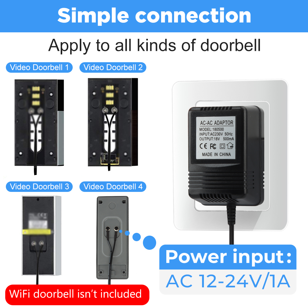 18V AC Transformer Charger for - Smart Home Video Doorbell reseña y precio