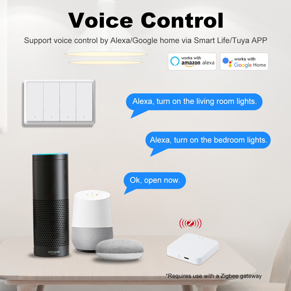 MANHOT ZigBee3.0 Smart Switch  - Smart Home Alexa reseña y precio